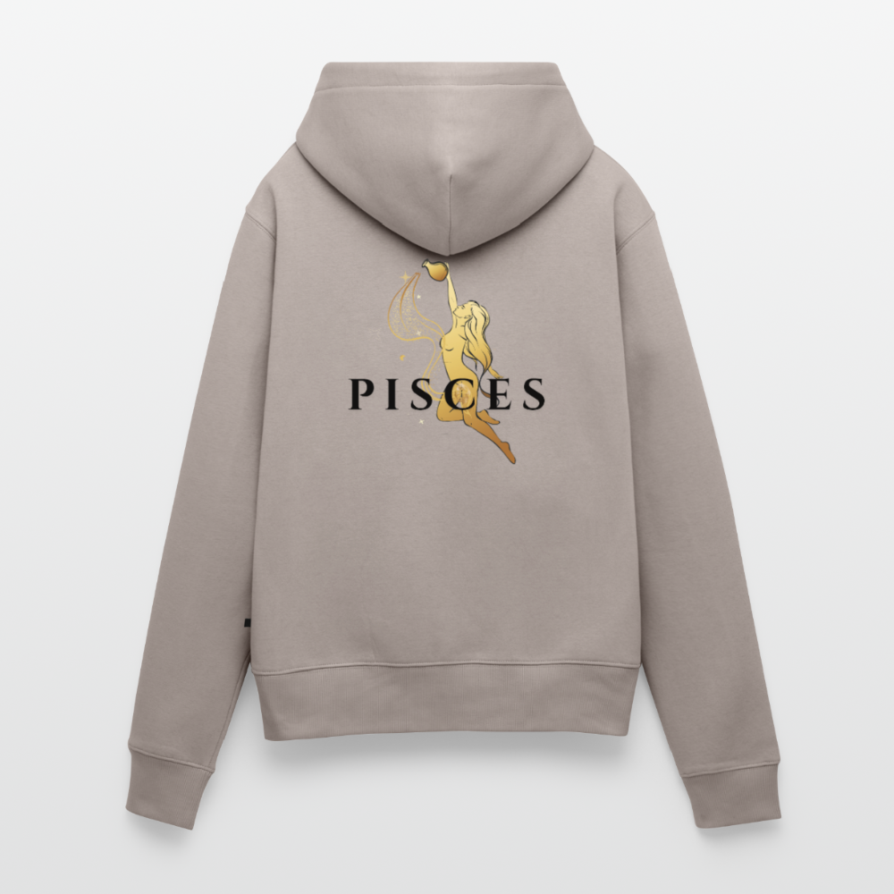 Women’s Pisces zodiac hoodie - taupe