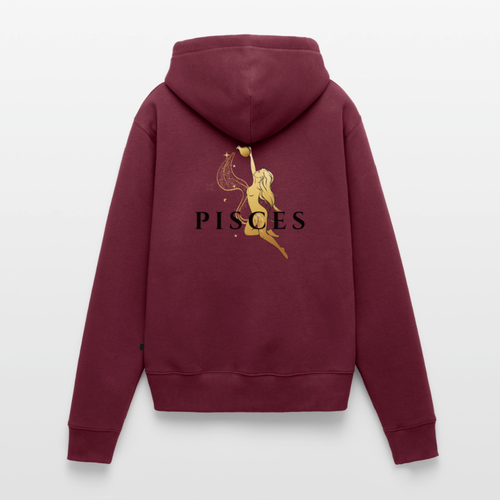 Women’s Pisces zodiac hoodie - burgundy